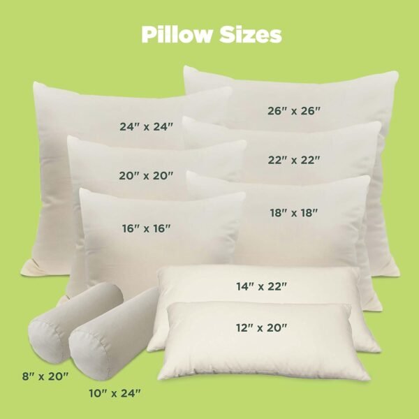 Bean Products Kapok Pillow - 18 x 18 Euro Size, Organic Cotton, Vegan, Premium Quality - Made in USA Neck Bed Body Floor Cushion Insert Couch Throw Bolster - Organic Eco Friendly Fabric and Fill - Image 5