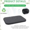 Water Absorbent Diatomite Coasters Set of 4 Water Absorbing Stone Tray for Sink Diatomaceous Earth Stone Drying Tray with Feets Quick Stone Drying Mat for Kitchen Counter, Dark Grey - Image 4