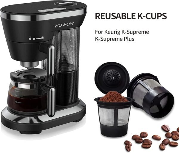 Reusable K Cups Coffee Filter, 3 Pack K Cup Filters with Plastic Scoop, Universal Refillable K Cups, Coffee Pod Capsules with Built-In Single K CUP compatible with Keurig Coffee Maker 2.0&1.0 - Image 7