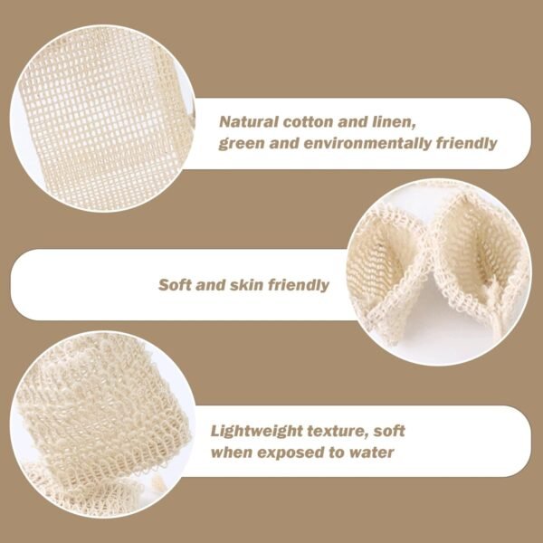 Soap Savers 5Pcs Soap Bag Bar for Bar Soap Breathable Mesh Soap Pouch with Drawstring Foaming and Drying Soap Holder for Shower Exfoliating Soap Savers for Bar Soap - Image 3