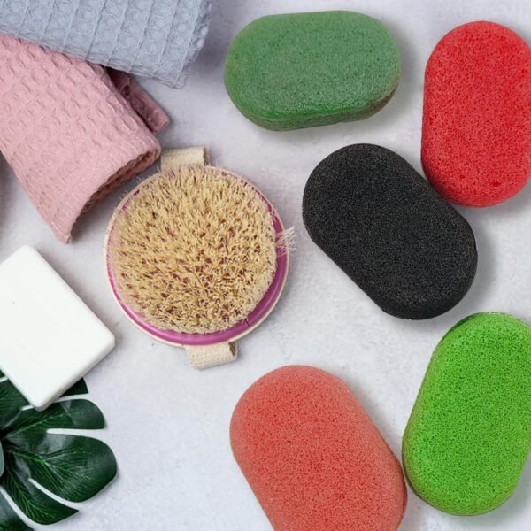 6 pcs Konjac Sponge, DaKuan Facial Sponges, Polychrome Face Sponges for Cleansing, Natural, Colorful, Gentle Exfoliation for Radiant Skin - Image 2