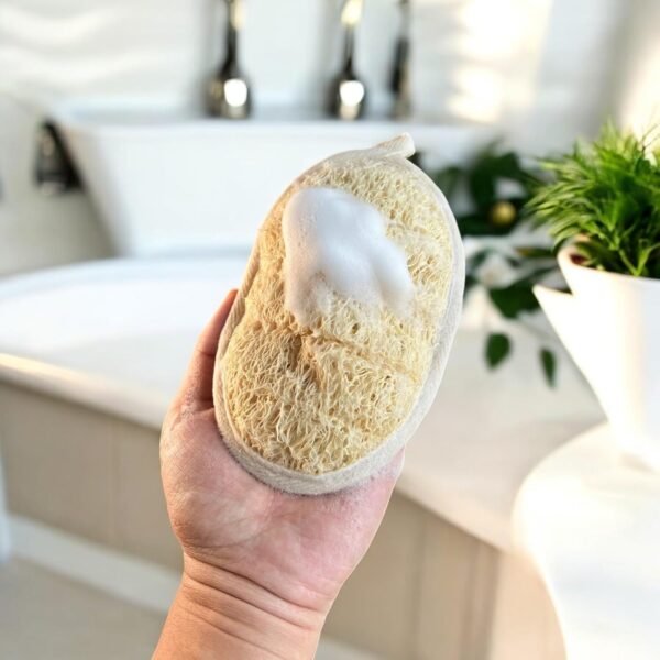 Natural Loofah Sponge, Exfoliating Body Scrubbers (2 Pack), Biodegradable Bath Loofahs Sponge, Gentle, Chemical-Free Bath & Body Loofah for Women, Men and Kids, Made with Natural Loofah - Image 5