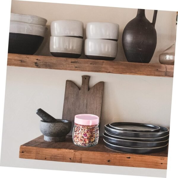 SHOWERORO 4pcs Storage Tank Food Storage Containers Labels Mason Jar Jars with Lid Cookie Clear Candy Jars Bins Canisters Jar of Sweets Boxes Cups Storage Jars Coffee Storage Container Glass - Image 6