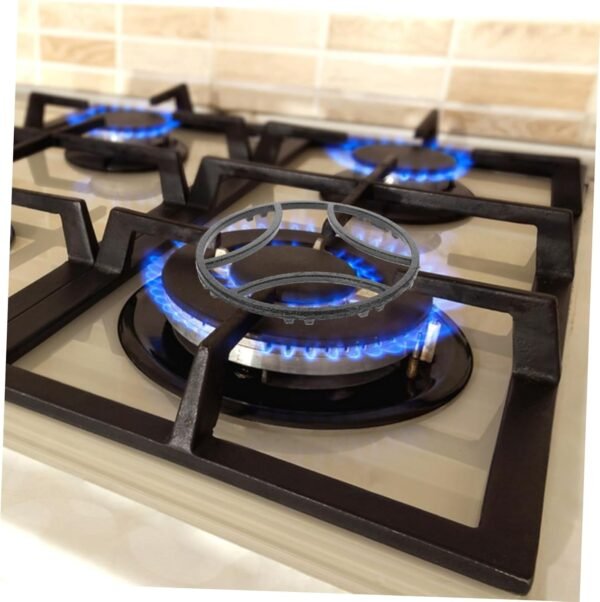 MAGICLULU 2pcs -slip Bracket Casserole Gas Camping Stove Wok Pan Camping Gas Stove Foil Gas Stove Pot Ring Pans Organizer Induction Cookware Wok Burner Tank Electric Racks Jet Iron Black - Image 2