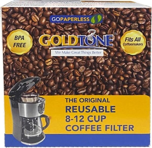 GOLDTONE Reusable 8-12 Cup Basket Coffee Filter fits Black and Decker Makers and Brewers, Replaces your Paper Coffee Filters, BPA-Free - Image 3