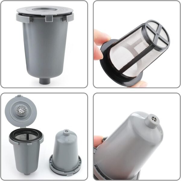 Reusable Filter Cup for Cuisinart, Gray (4 Pack) - Image 7