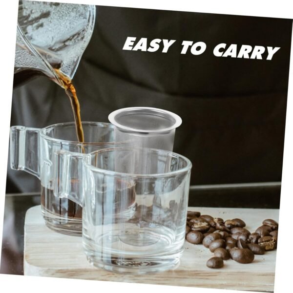 MAGICLULU Coffee Filter Tea Filters Mesh Coffee Filter Drink Strainer Espresso Ground Tea Sieve Tea Residue Strainer Espresso Maker Coffee Filter for Mason Jar Stainless Steel - Image 3