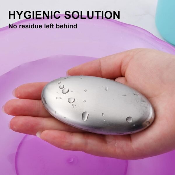 3 Packs Stainless Steel Bar Soap, Metal Soap Bar Odor Remover Rub Away Smell like Fish Garlic Onion Smell from Hand - Image 7