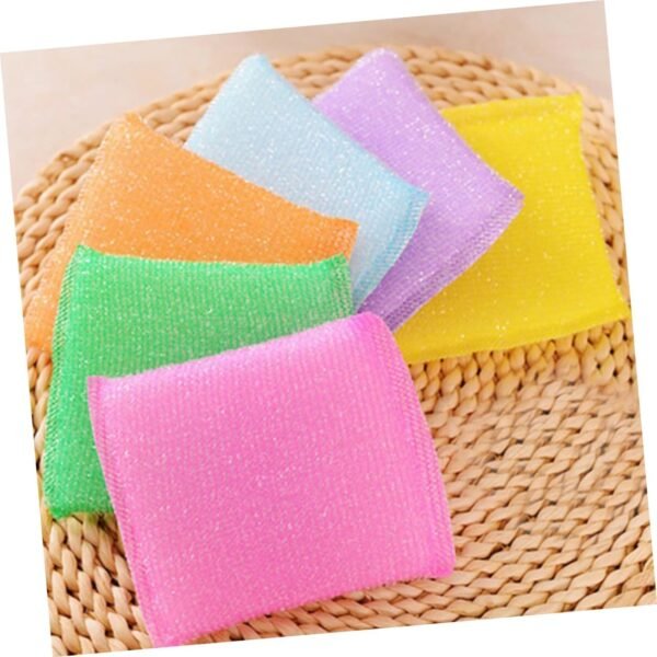20pcs Kitchen Dish Sponge Dish Scrubber Pads Dish Scrubbers for Dishes Natural Dish Sponge Plate Sponge Scrub Pads for Dishes Bathroom Cleaning Sponge Kitchen Scrub Erasers Nylon - Image 6