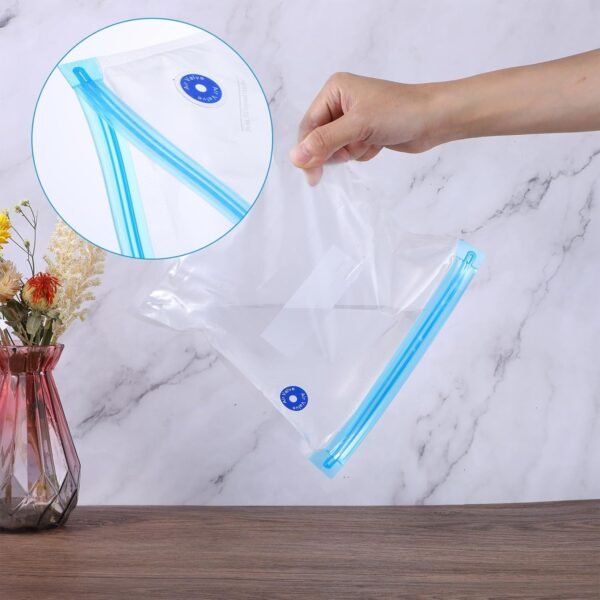 60 Pack Sous Vide Bags Vacuum Sealer Bag for Food, 4 Sizes Reusable Food Bags Vacuum Zipper Storage Bags with Air Valve Double Layers Food Storage - Image 5