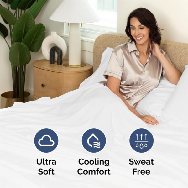 King 6 Piece Sheet Set - Breathable & Cooling Bed Sheets - Hotel Luxury Bed Sheets for Women, Men, Kids & Teens - Comfy Bedding with Deep Pockets & Easy Fit - Soft and Wrinkle Free - King White Sheets - Image 4