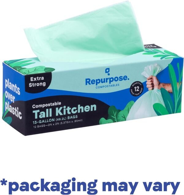 Repurpose, Compostable Kitchen Trash Bag, 12 Count - Image 2