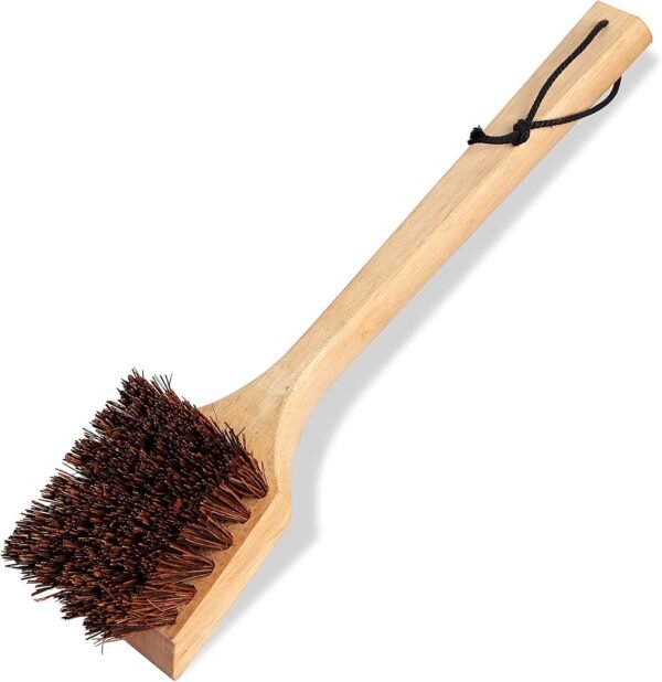 All-Natural Wooden Grill Cleaning Brush and Scraper | Solid Wooden Handle | Non Scratch Palmyra bristles | Metal Bristle Free | Plastic Free | Safe BBQ Grill Scrubber for Outdoor Grill - Image 6