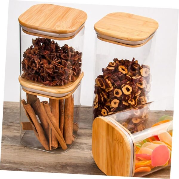 Glass Storage Jars Candy Jars Food Storage Jars Air Tight Jars Airtight Kitchen Canister Tea Jars Kitchen Storage Jars Candy Containers Pickle Jars Food Storage Containers - Image 4