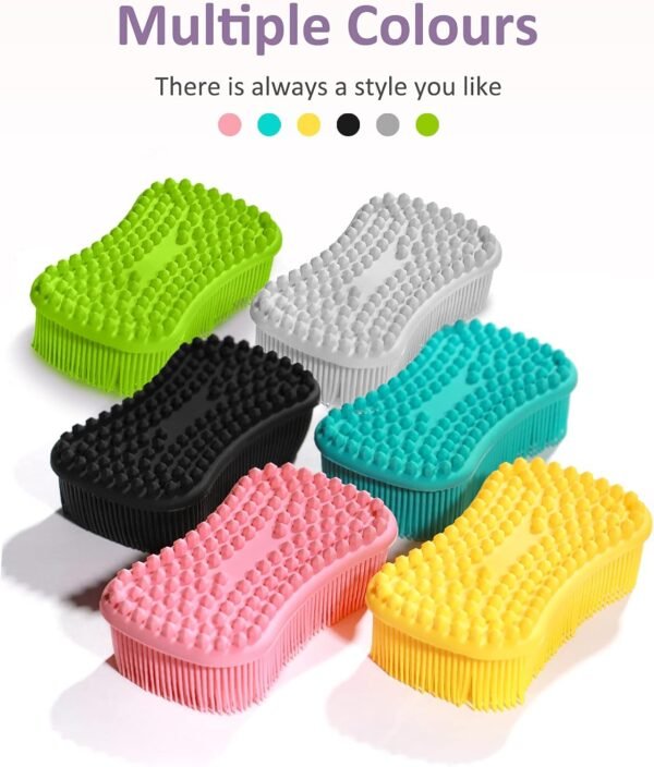 TOPHOME Cleaning Brush Multipurpose Scrubber for Kitchen, Silicone Sponge, Brush Pot Pan Dish Bowl, Wash Fruit and Vegetable, Pot Holder (Grey)-1pc - Image 5
