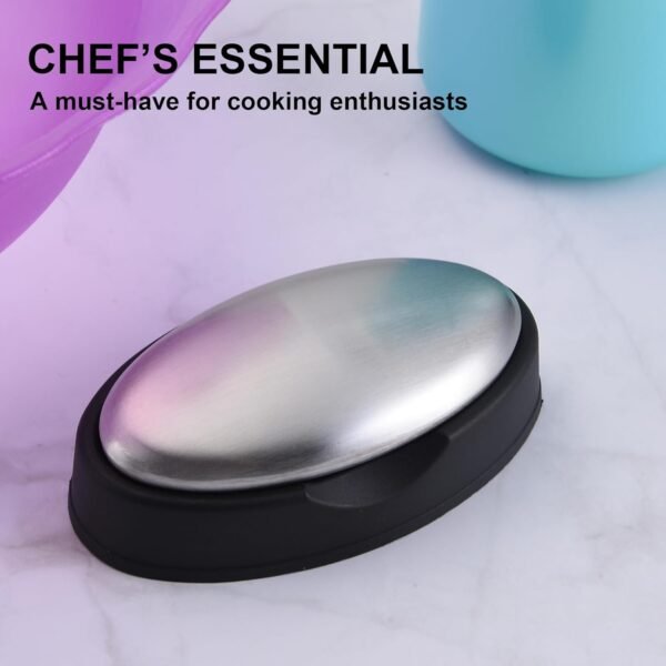 3 Packs Stainless Steel Bar Soap, Metal Soap Bar Odor Remover Rub Away Smell like Fish Garlic Onion Smell from Hand - Image 6