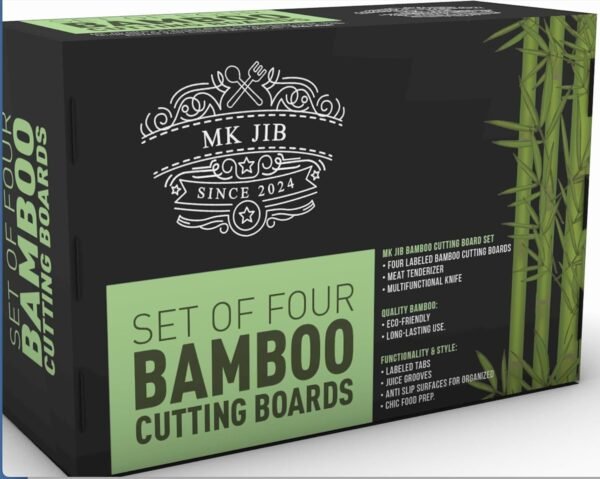 Premium Bamboo Cutting Board Set with Stand: Includes Bonus Meat Tenderizer and MultiKnife - Best Non-Toxic Cutting Boards, Best Kitchen Gift -I deal for Meat, Fish, Bread, Vegetables, and Fruits - Image 3
