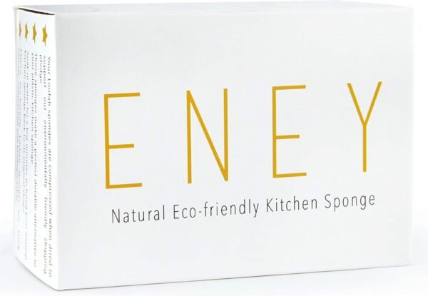 ENEY Eco-Friendly Natural Kitchen Washing Up Sponge | 100% Plant-Based Biodegradable | Four Pack of Non-Odor Dish Sponges | Sustainable Unbleached Loofah | Plastic-Free - Image 4