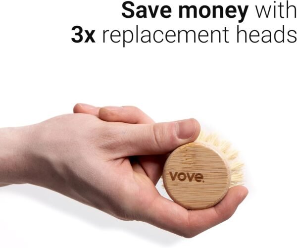 | Eco Kitchen Cleaning Bundle | Bamboo Dish Brush & 6 Natural Kitchen Sponges | with 3 Replacement Heads | Sustainable Cleaning | Plastic-Free | Versatile Cleaning | High-Performance - Image 6