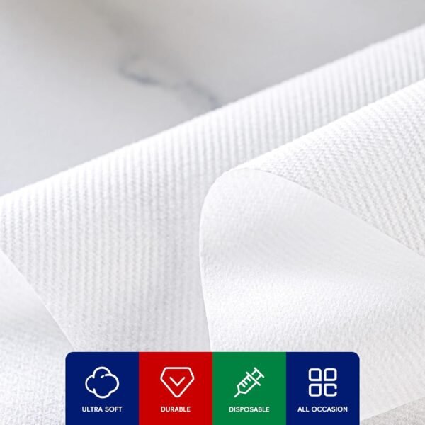 480 Count Disposable Hand Towels, Linen Feel Bathroom Hand Napkins, Soft And Absorbent Paper Napkin for Guest, Disposable Dinner Napkins for Kitchen, Parties, Weddings - Image 4
