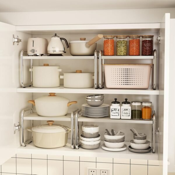 The sink shelf storage rack is suitable for kitchen countertops, cabinet rack storage racks, stackable kitchen counter racks, and layered riser racks for storage rooms - Image 7