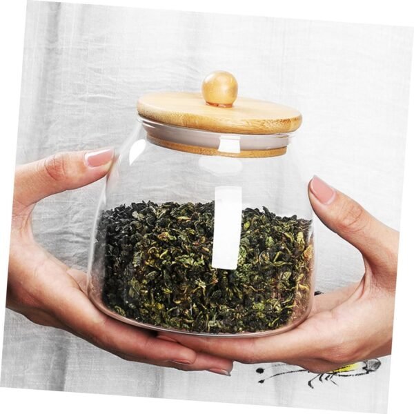 SECFOU Sugar Storage Containers Candy Dish with Lid Glass Storage Jars Transparent Glass Glass Food Storage Containers with Lids - Image 5