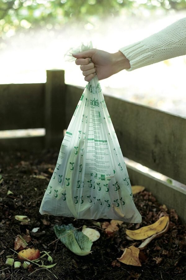 Brabantia 419683 10 Compostable Trash Bags, 1.6 Gallon, Green - Image 5