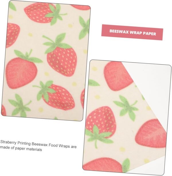 Alipis Food Wrapping Wax Paper 3pcs Beeswax Packing Paper Strawberry Food Paper Food Wrappers - Image 7