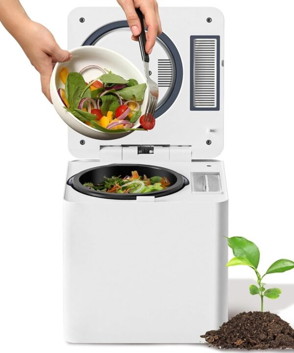 3L Electric Composter, Smart Compost Bin for Kitchen, 3 Modes/Intelligent LED Display/Turn Food Waste into Fertilizer in 4/6 hrs