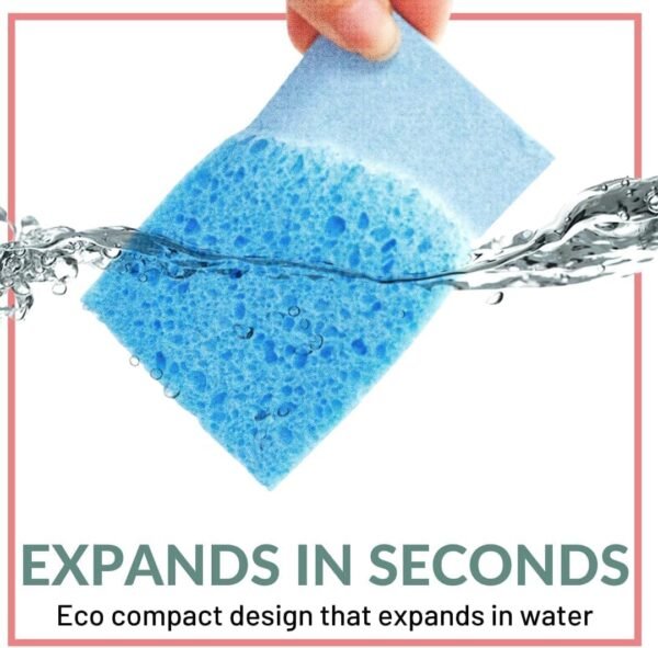 bioGo 30 Pack Compostable Pop-Up Sponges - Expanding, Non-Scratch, Plant-Based Dish Sponges - Bulk Color Sponges - Compostable Pop Up Sponge - Kitchen Pop Up Sponges - Image 3