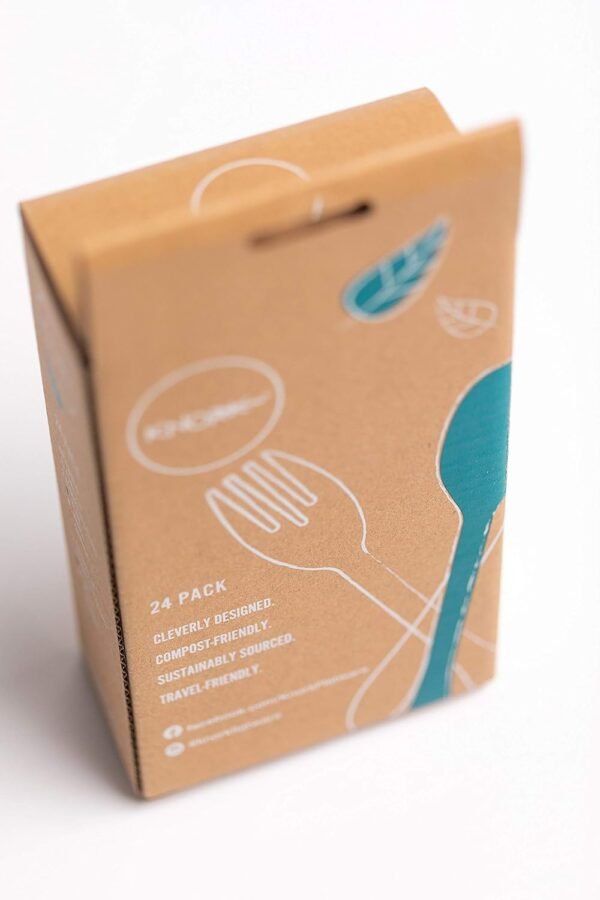 Knork Eco Plant Based 24 Pack Reusable Bamboo Flatware Set (MULTI) - Image 4