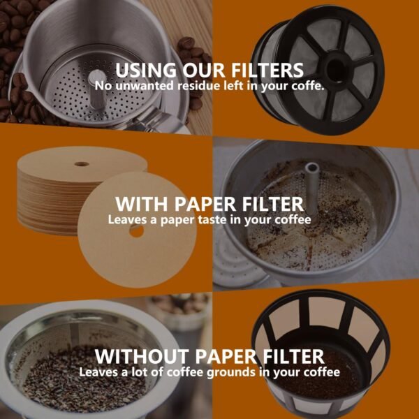 Reusable Coffee Filters 7-14 Cup for Percolator Coffee Pot Electric, Food Grade Fine Polyester Net, Disk/Wraparound Percolator Coffee Filters - Image 6