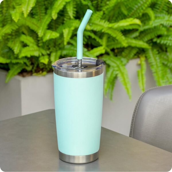 20 oz Straight Metal Straws with Silicone Tip for 20 oz Tumbler, Stainless Steel Reusable Drinking Metal Straw for YETI, STANLEY, US Acrylio, BJPKPK, Simple Modern and so on - Image 7
