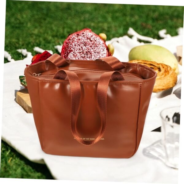 Bento Bag Reusable Grocery Bags Foldable Washable Book Tote Bag Packed Lunch Pouch Cosmetic Bag Lunch Tote Bag Refrigerated Bagreusable Net Hand Bags Food Bag Pu - Image 8