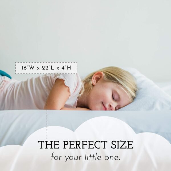 Youth Pillow - 16 X 22 - Soft & Hypoallergenic - Better Sleep for Kids - Perfect Size - Backed by Our Love The Fluff Guarantee (1 Pack) - Image 3