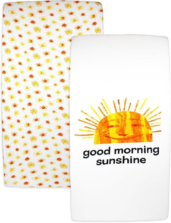L'ovedbaby Organic Crib Sheet 2-Pack, Sunny Day (Box Set)