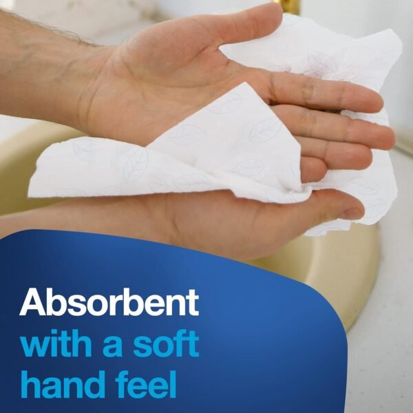 Tork Premium MB579 Soft Xpress Multifold Paper Hand Towel, 3-Panel, 2-Ply, 9.125" Width x 9.5" Length, White (Case of 16 Packs, 135 per Pack, 2.160 Towels) - Image 5