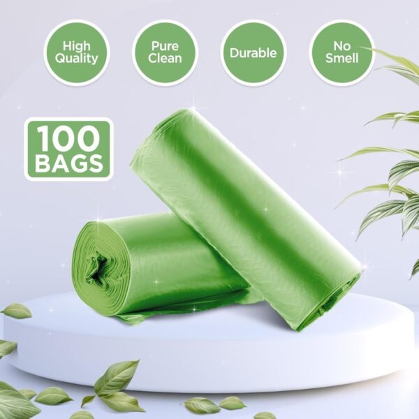 ToughBag 13 Gallon Trash Bags (100 Count) - Kitchen Trash Bags, Green Recycle Bags 13 Gallon - Image 4