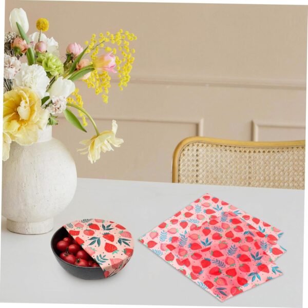 ABOOFAN 3pcs Beeswax Wrapping Paper Oil Proof Beeswax Paper Vegan Food Reusable Sandwich Wraps Food Wrapping Paper Food Wrapping Beeswax Paper Beeswax Wraps for Packing Candy French Fries - Image 9