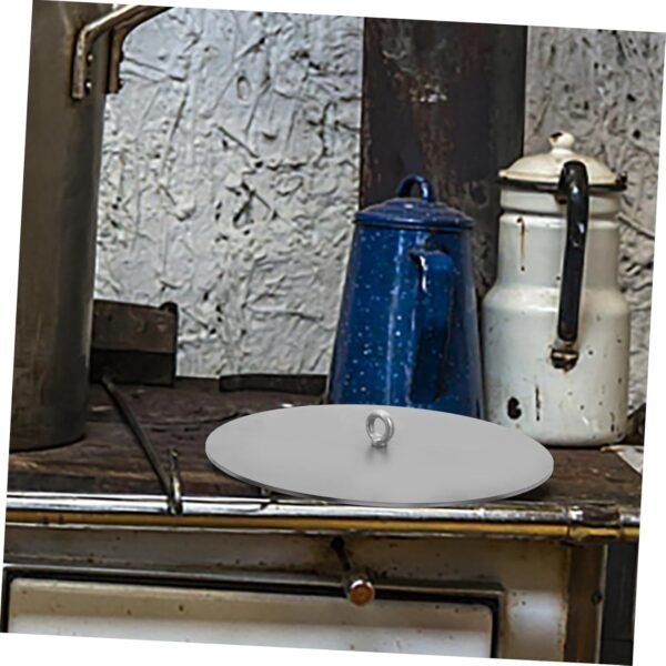 Iron Stove Lid Burning Replacement Lids Gas Cooktop Cover Cookware Lid Burning Stove Lid Stove Cover Gas Stove Protectors Furnace Accessories Gas Range Cover Home Burner Stove Lid - Image 6