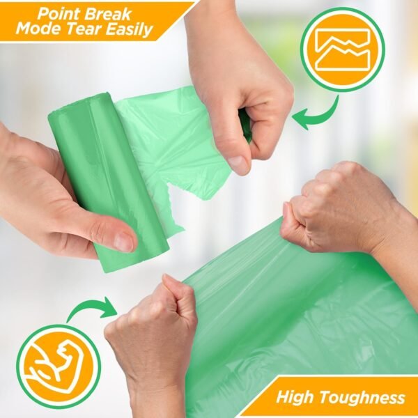 ToughBag 33 Gallon Recycling Trash Bags (100 Count) - Green Trash Bags, Yard Waste Bags, Large Garbage Bags, 30 Gallon Lawn Bags - Image 6