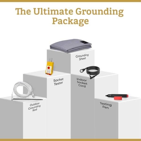 Grounding Sheets Queen Size - Organic Cotton & Silver Fibre Earthing Sheets for Bed - Grounding Rod & Cord Included for Indoor or Outdoor Grounding - Image 7