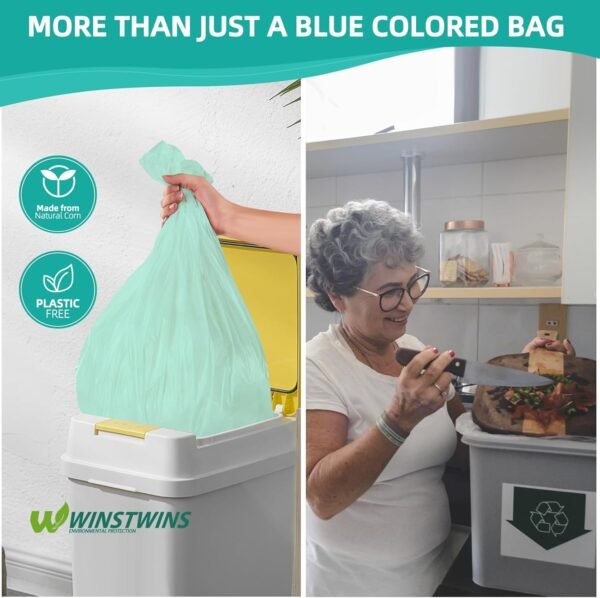 4-6 Gallon Small Trash Bags Biodegradable,Easy-Tearing 4 Gallon Trash Bag,Sturdy&Thick Small Garbage Bags,Unscented Bathroom Trash Bags for Kitchen, Bathroom,Bedroom,Office,110 Counts - Image 2
