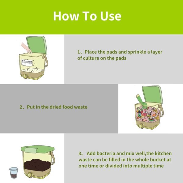 8L All Seasons Indoor Composter Starter Kit for Kitchen,Compost for Countertop Bin - Image 3