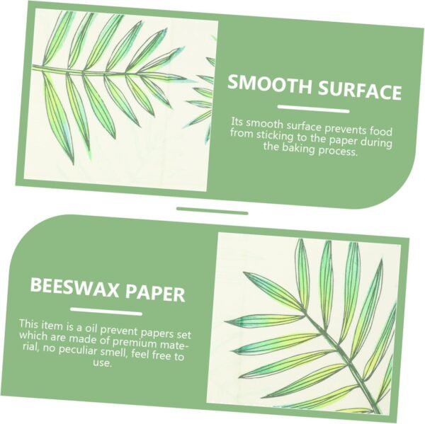 IMIKEYA 3pcs Beeswax Wrapping Paper Baking Food Wraps Beeswax Wraps for Food Cake Beeswax Paper Home Beeswax Paper Oil Proof Beeswax Paper Food Wrappers Beeswax Wraps for Packing - Image 2
