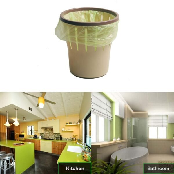 Trash Bags Biodegradable,4-6 Gallon Trash bags Recycling & Degradable Garbage Bags Compostable Bags Strong Rubbish Bags Wastebasket Liners Bags for Kitchen Bathroom Office Car(100 Counts,Green) - Image 6