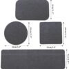 Water Absorbent Diatomite Coasters Set of 4 Water Absorbing Stone Tray for Sink Diatomaceous Earth Stone Drying Tray with Feets Quick Stone Drying Mat for Kitchen Counter, Dark Grey - Image 2