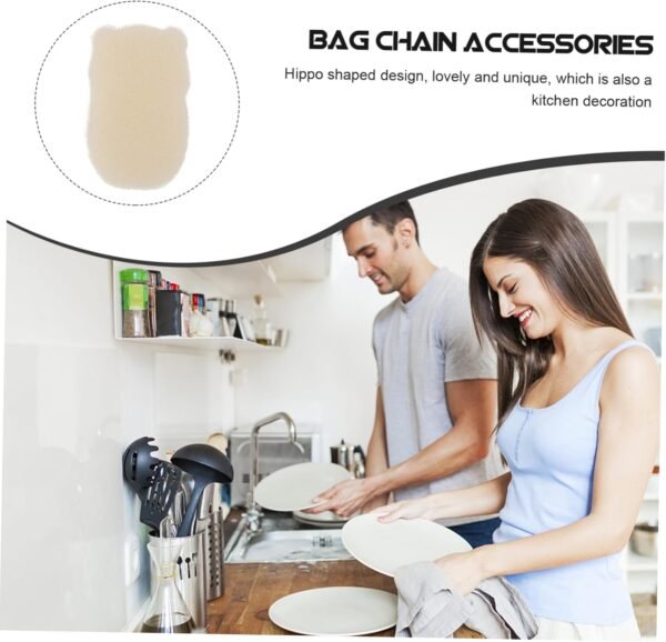 Didiseaon 12pcs Sponge Brush Sink Bowl Washing Tools Natural Loofah Sponge Imitation Loofah Dish Towels Natural Dish Scrubbers Natural Kitchen Sponge Cleaning Rags Sponge Scrubbers Beige - Image 3