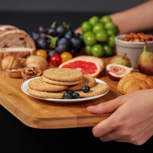 24 x 18 Inch XXL Extra Large Bamboo Cutting Boards - BEZIA Carving Board for Meat, Turkey, Vegetables, BBQ, Cheese - LARGEST Chopping Butcher Block with Juice Groove - Image 6