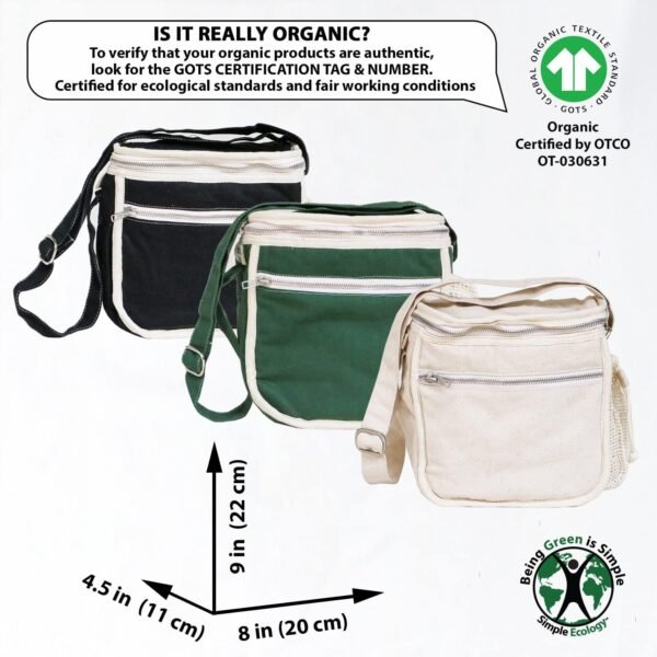 Organic Cotton Insulated Lunch Bag - Natural - Image 2